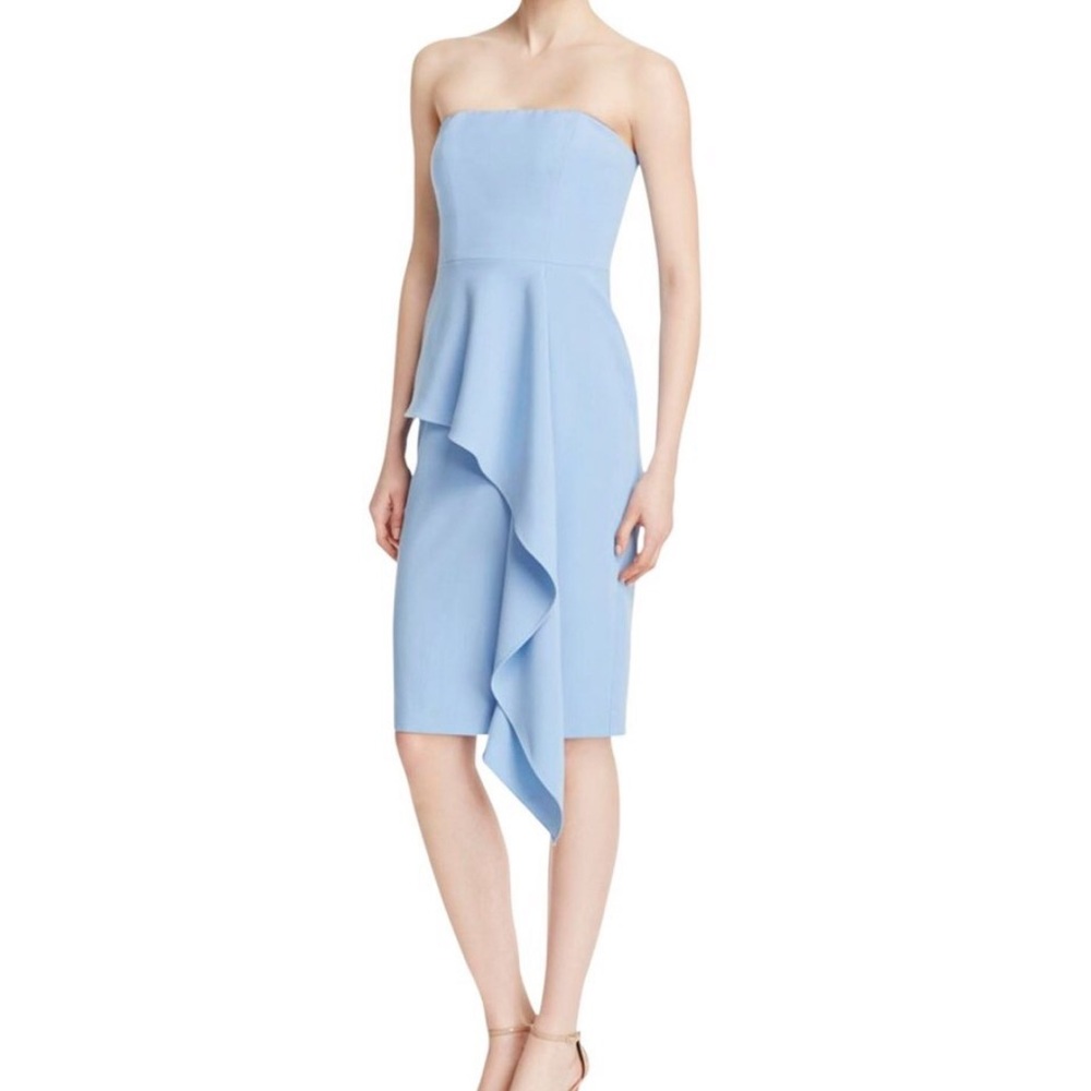NWT Black Halo Twinkle Blue Strapless Dress